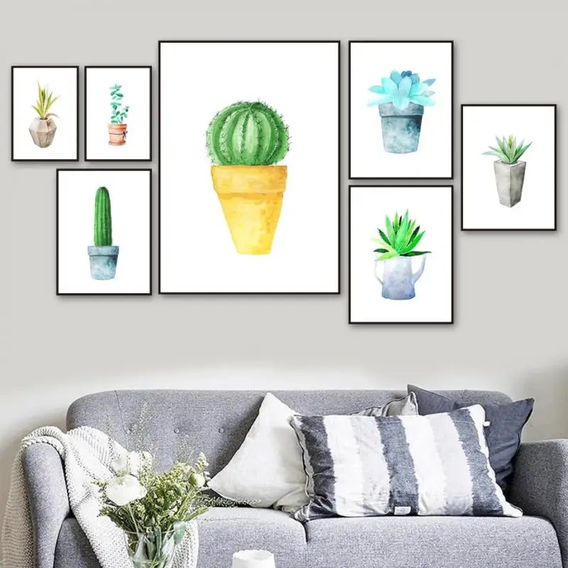 Nordic Decorative Painting Cartoon Cactus Succulents Potted Plant Canvas Posters Prints Picture Living Room Home Decor Wall Art
Nordic Decorative Painting Cartoon Cactus Succulents Potted Plant Canvas Posters Prints Picture Living Room Home Decor Wall Art