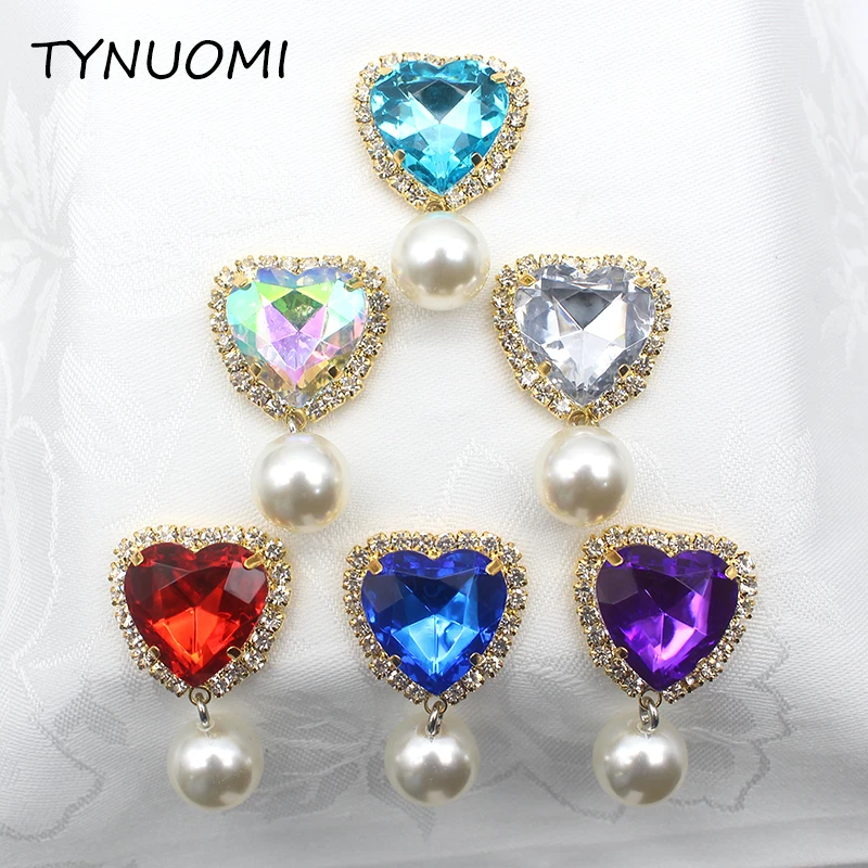 New 5Pcs 40*25MM Golden Heart Shaped Pearl Rhinestone Pendant DIY Hand Garments Hair Accessories Wedding Accessories
New 5Pcs 40*25MM Golden Heart Shaped Pearl Rhinestone Pendant DIY Hand Garments Hair Accessories Wedding Accessories