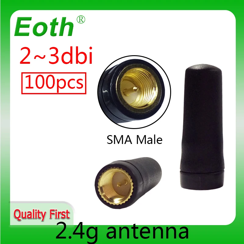 EOTH 100pcs 2.4g antenna 2dbi sma male wlan wifi 2.4ghz antene pbx iot module router tp link signal receiver antena high gain
EOTH 100pcs 2.4g antenna 2dbi sma male wlan wifi 2.4ghz antene pbx iot module router tp link signal receiver antena high gain