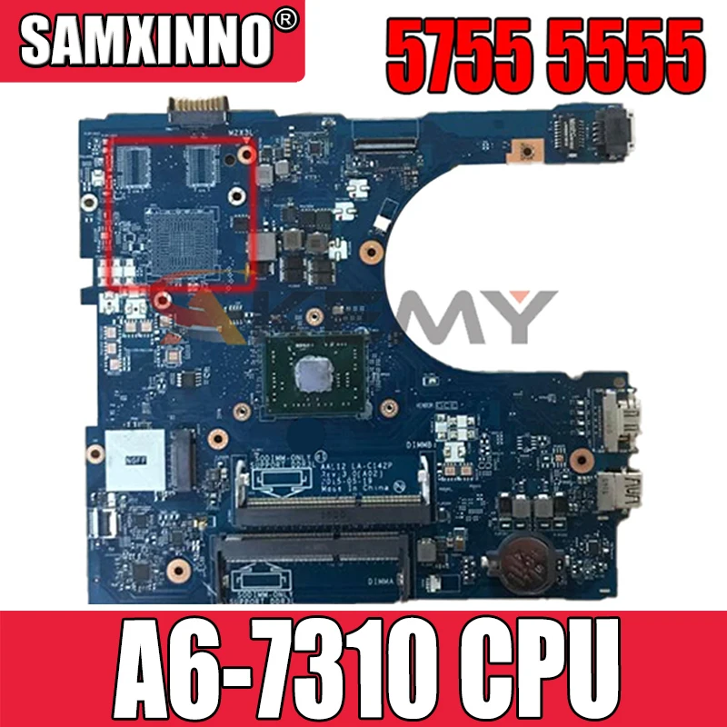 AAL12 LA-C142P For Dell Inspiron 5555 5755 Laptop Motherboard A6-7310 CPU CN-0THKRW 0THKRW DDR3L 100% working
AAL12 LA-C142P For Dell Inspiron 5555 5755 Laptop Motherboard A6-7310 CPU CN-0THKRW 0THKRW DDR3L 100% working