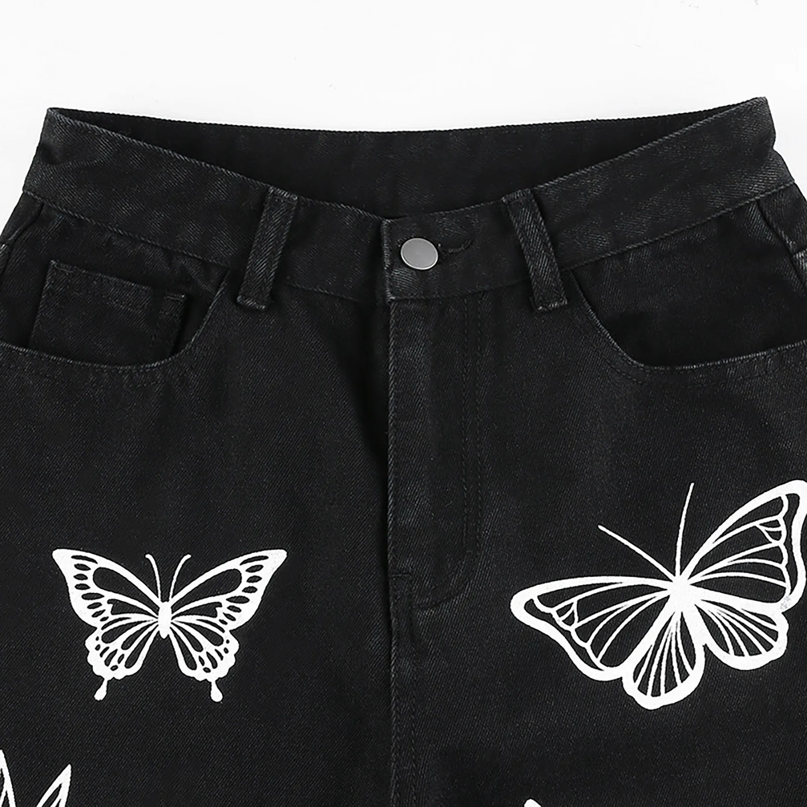 Fashion Women's High Waist Denim Pants 2021 Butterfly Print Slim Straight-Leg Trousers y2k Streetwear Jeans
Fashion Women's High Waist Denim Pants 2021 Butterfly Print Slim Straight-Leg Trousers y2k Streetwear Jeans