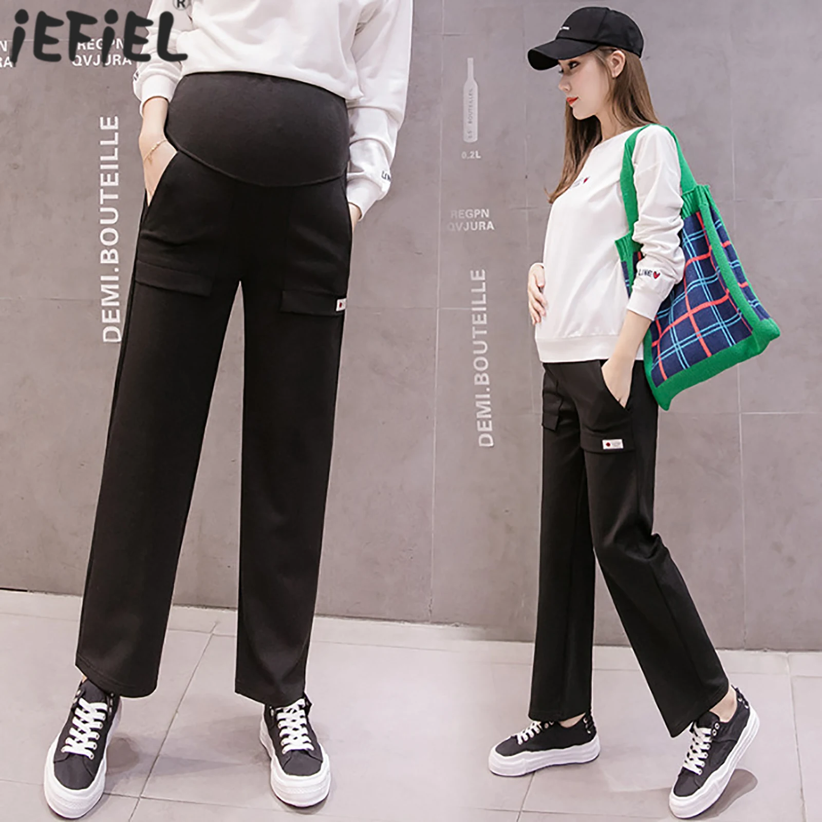 Spring Summer Elegant Maternity Belly Pants For Pregnancy Elastic Waist Belly Straight Sports Pants Pregnant Women Loose Trouser
Spring Summer Elegant Maternity Belly Pants For Pregnancy Elastic Waist Belly Straight Sports Pants Pregnant Women Loose Trouser