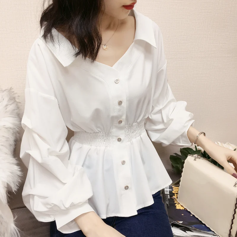 Spring Style Women White Blouse Pile Sleeve Design Top V-neck Puff Sleeve Korean Fashion Clothing Casual Clothes Harajuku
Spring Style Women White Blouse Pile Sleeve Design Top V-neck Puff Sleeve Korean Fashion Clothing Casual Clothes Harajuku