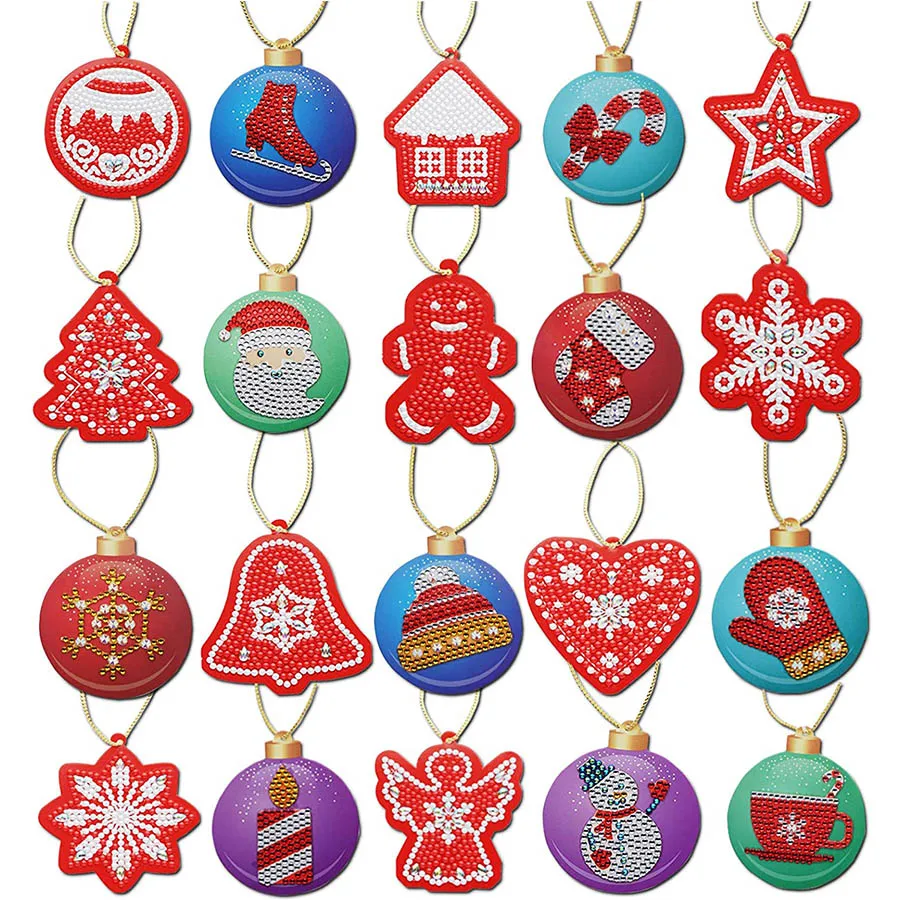 20pcs Christmas DIY Diamond Painting Tags Embroidery Mosaic Hanging Pendant for Handcraft Cards Christmas Tree Family Decoration
20pcs Christmas DIY Diamond Painting Tags Embroidery Mosaic Hanging Pendant for Handcraft Cards Christmas Tree Family Decoration