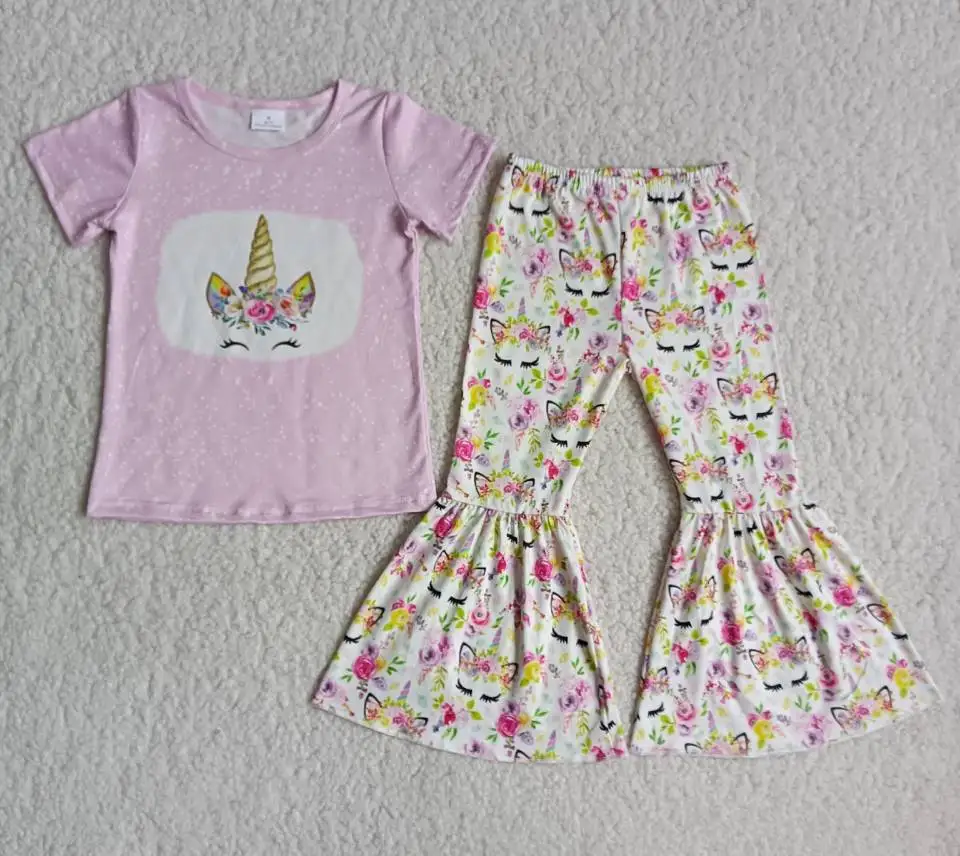 Floral Unicorn baby clothes Spring Children's Clothing Baby Girl's Pink Bleached Animal T-shirt floral pants 2 pc sets
Floral Unicorn baby clothes Spring Children's Clothing Baby Girl's Pink Bleached Animal T-shirt floral pants 2 pc sets