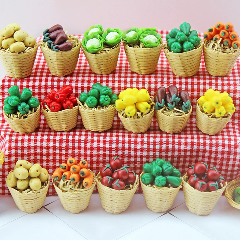 1PC Mini Vegetables Model Miniature Artificial Fruits Resin Simulation Bamboo Basket Children Doll House Accessories
1PC Mini Vegetables Model Miniature Artificial Fruits Resin Simulation Bamboo Basket Children Doll House Accessories