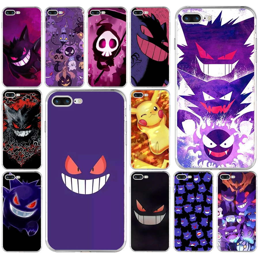 Мягкий силиконовый чехол Pokemons Go Gengar Sinister из ТПУ для Apple iPhone5 5S se 6 6s 7 8 plus x xr xs max coque |