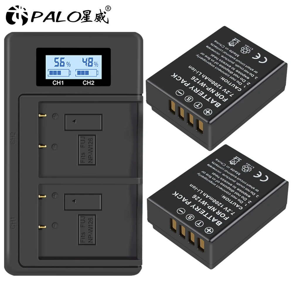 PALO 2Pcs NP-W126 NP W126 NPW126 Batteries&LCD Dual Charger for Fujifilm Fuji X-Pro1 XPro1 X-T1 XT1, HS30EXR HS33EXR X PRO1
PALO 2Pcs NP-W126 NP W126 NPW126 Batteries&LCD Dual Charger for Fujifilm Fuji X-Pro1 XPro1 X-T1 XT1, HS30EXR HS33EXR X PRO1