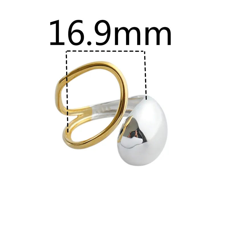 925 Sterling Silver Gold & Silver 2 Colors Open Ring For Women Original Handmade Lady Party Fine Jewelry Flyleaf
925 Sterling Silver Gold & Silver 2 Colors Open Ring For Women Original Handmade Lady Party Fine Jewelry Flyleaf