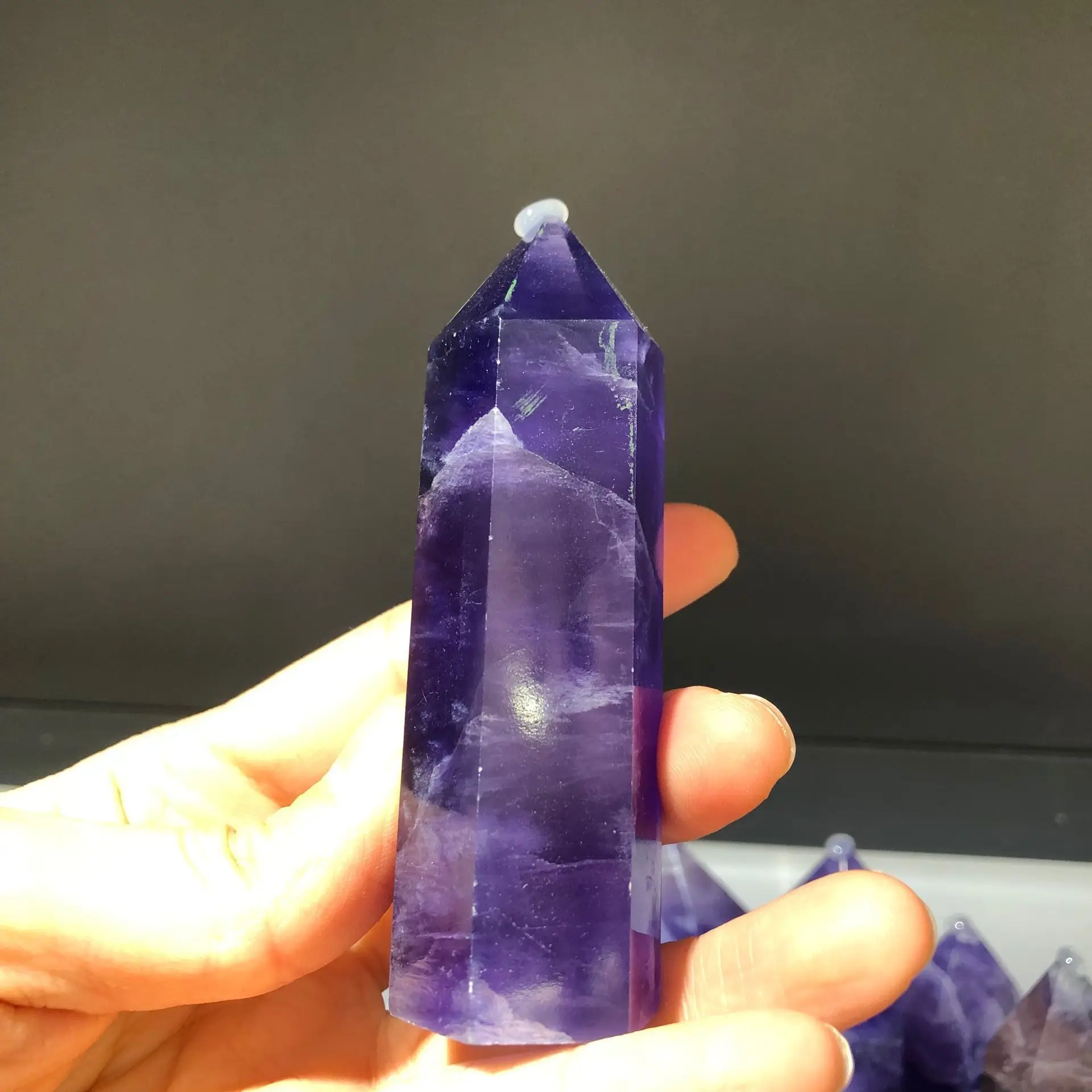 Natural Crystal Colorful Striped Blue Fluorite Quartz Crystal Stone Purple fluorite Point Healing Hexagonal Wand Treatment Stone
Natural Crystal Colorful Striped Blue Fluorite Quartz Crystal Stone Purple fluorite Point Healing Hexagonal Wand Treatment Stone