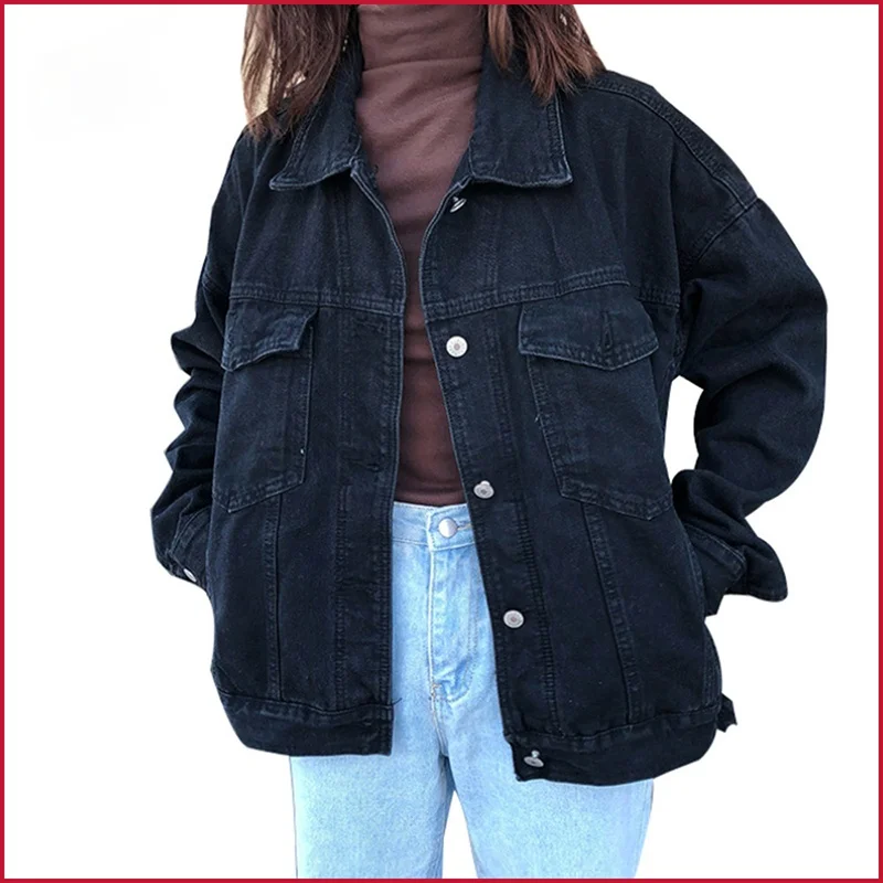 Jacket Women Black Denim Jacket Winter Jeans Coat Casual Harajuku Streetwear Female Vintage Jeans Coat Dropshipping
Jacket Women Black Denim Jacket Winter Jeans Coat Casual Harajuku Streetwear Female Vintage Jeans Coat Dropshipping
