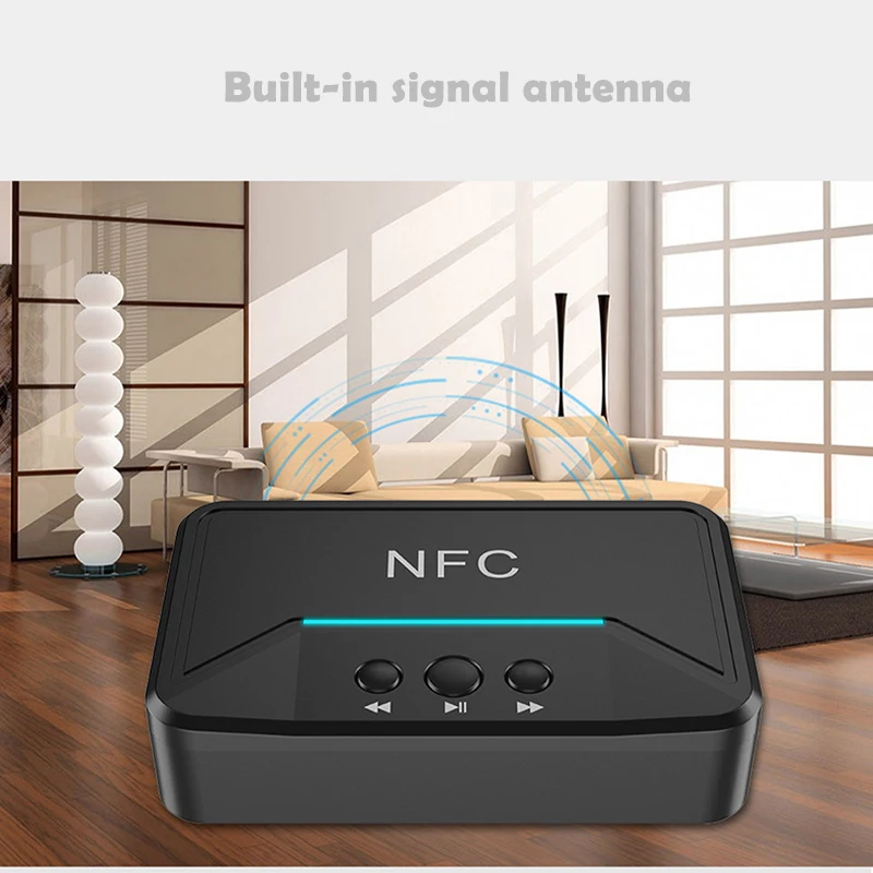 Bluetooth 5 0 адаптер приемника NFC 3 мм RCA аудио AUX Выход беспроводной Bluetooth-ключ