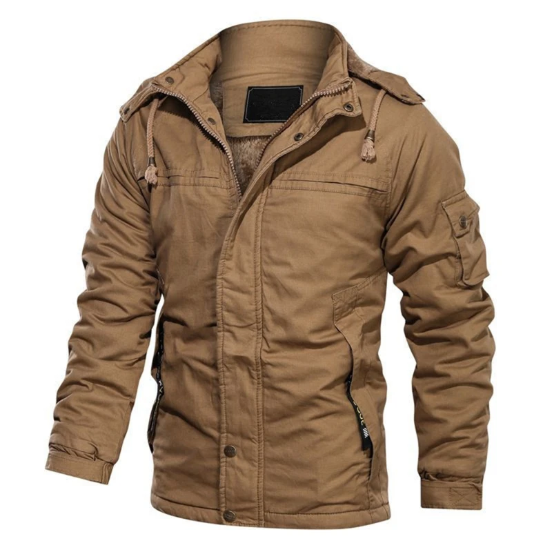 2021 Men Winter Casual Warm Thick Fleece Bomber Jacket Mens Military Cotton Jackets Men New Cargo Hooded Jacket Windbreaker Coat
2021 Men Winter Casual Warm Thick Fleece Bomber Jacket Mens Military Cotton Jackets Men New Cargo Hooded Jacket Windbreaker Coat