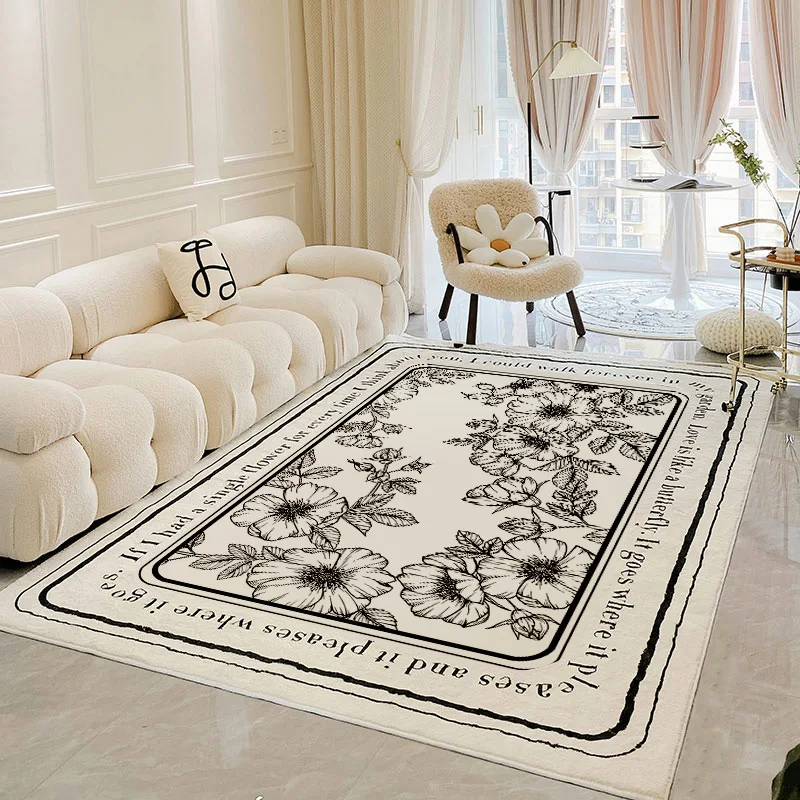 Modern Minimalist Living Room Coffee Table Carpet Nordic Home Bedroom Carpet Ins Style Retro Carpet Mat 
Modern Minimalist Living Room Coffee Table Carpet Nordic Home Bedroom Carpet Ins Style Retro Carpet Mat