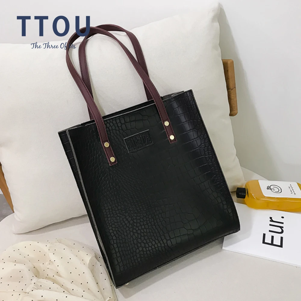 Fashion Women Alligator Shoulder Bag Big capacity Hand Bag Vintage Design Ladies Shopping Bags PU Leather Ladies Top-Handle Bags
Fashion Women Alligator Shoulder Bag Big capacity Hand Bag Vintage Design Ladies Shopping Bags PU Leather Ladies Top-Handle Bags