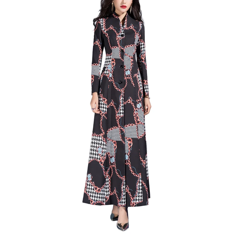 2021 Spring Autumn Fashion Irregular Geometric Print Nice Quality Long Trench Coat for Women
2021 Spring Autumn Fashion Irregular Geometric Print Nice Quality Long Trench Coat for Women