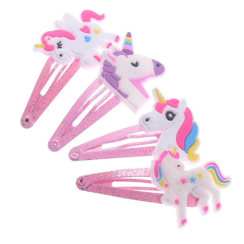 4PCS/Set Cartoon Glitter Unicorn Hair Clips Kids Girl Hairpins Cute Animal Plastic Hairclips BB Clips Hearwear Hair Accessories
4PCS/Set Cartoon Glitter Unicorn Hair Clips Kids Girl Hairpins Cute Animal Plastic Hairclips BB Clips Hearwear Hair Accessories