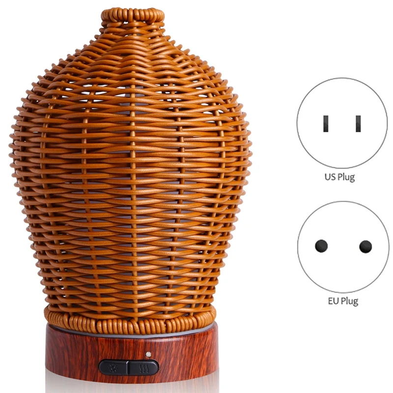 Essential Oil Diffuser, Rattan Ultrasonic Diffuser 100Ml Humidifier With Waterless Auto Shut Off,For Room Office
Essential Oil Diffuser, Rattan Ultrasonic Diffuser 100Ml Humidifier With Waterless Auto Shut Off,For Room Office