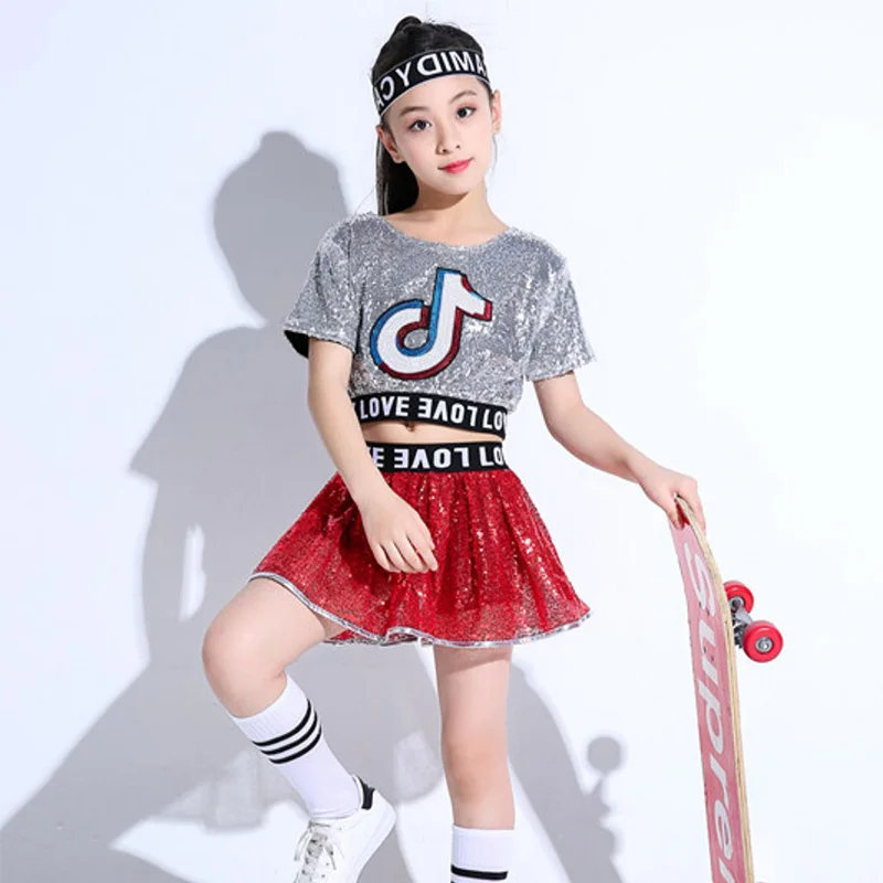 2pcs Set Girl Jazz Dance Costumes for Girls Children Stage Dance Clothes Exposed Navel Tide Kid Hip hop Sequin Dance Suit
2pcs Set Girl Jazz Dance Costumes for Girls Children Stage Dance Clothes Exposed Navel Tide Kid Hip hop Sequin Dance Suit