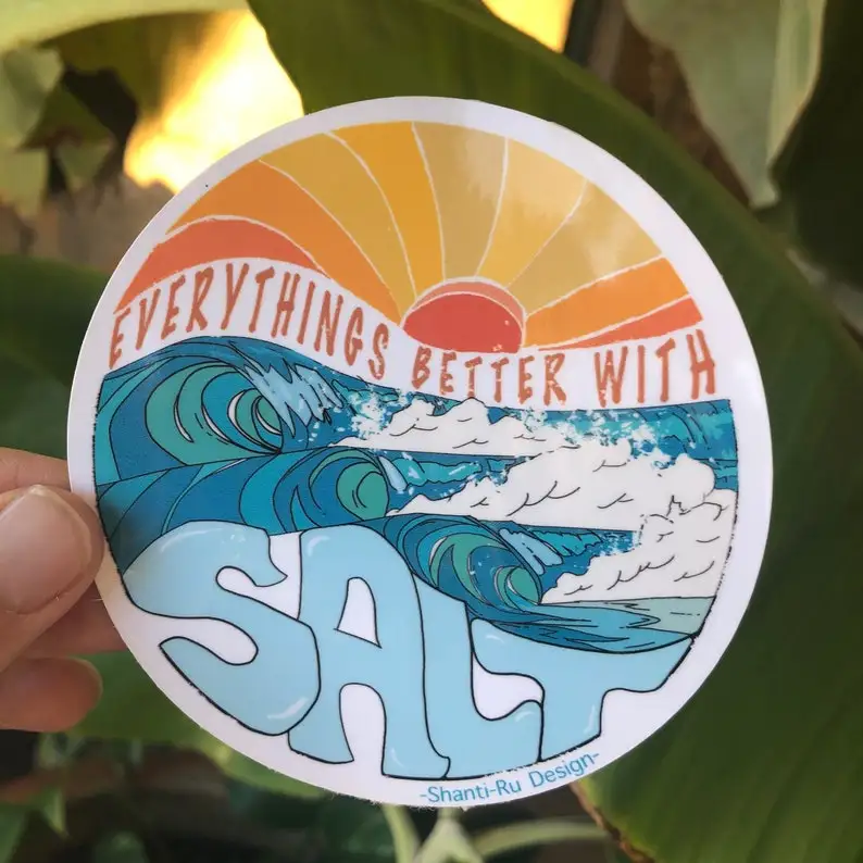 Everything's better w/ Salt retro stickers Surf sticker surfer decals beach lover cute laptop waves bumper sticker tropical
Everything's better w/ Salt retro stickers Surf sticker surfer decals beach lover cute laptop waves bumper sticker tropical