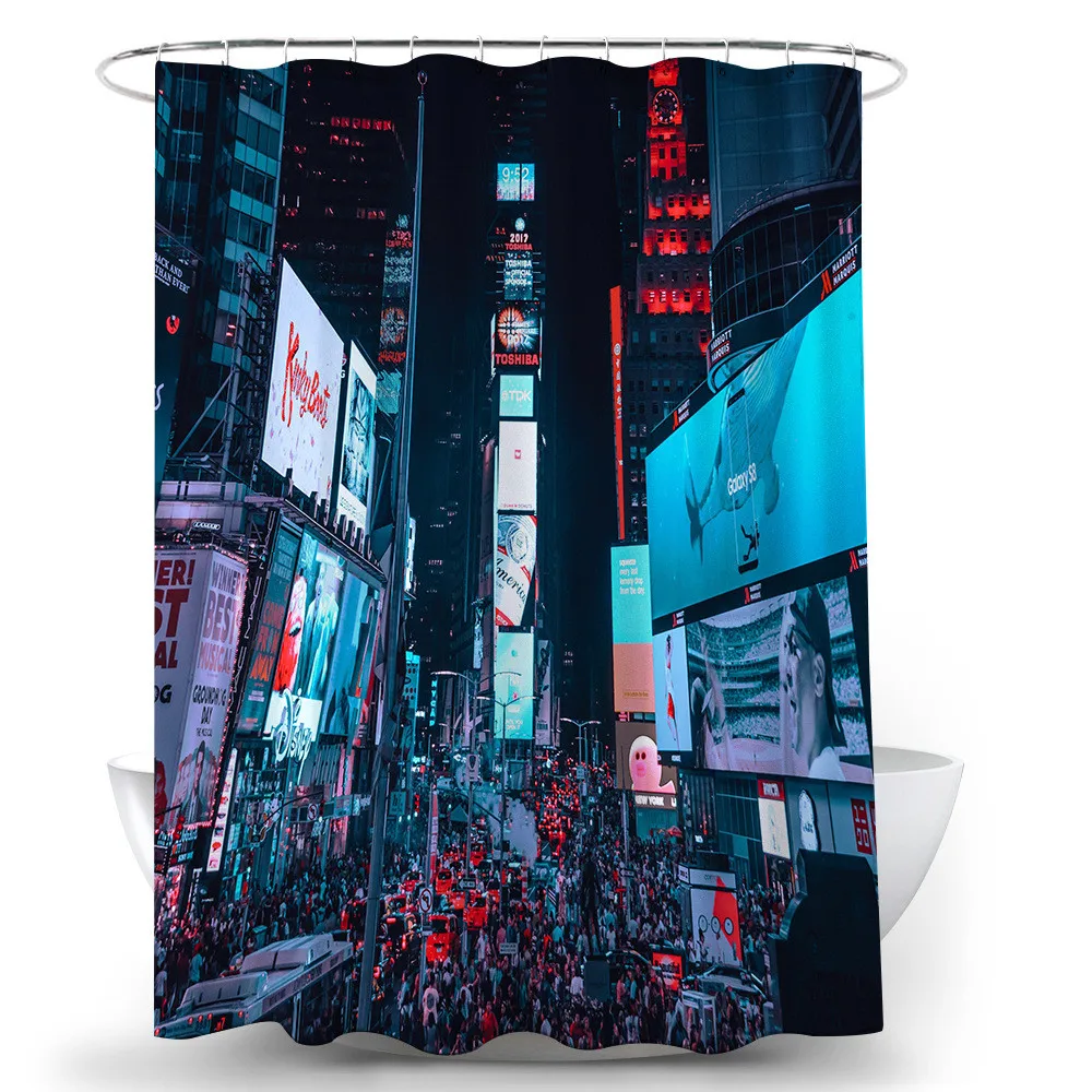 City Night Scenery Shower Curtains New York Style Building Fireworks Modern Natural Home Decor Screen Bathroom Curtain Set
City Night Scenery Shower Curtains New York Style Building Fireworks Modern Natural Home Decor Screen Bathroom Curtain Set