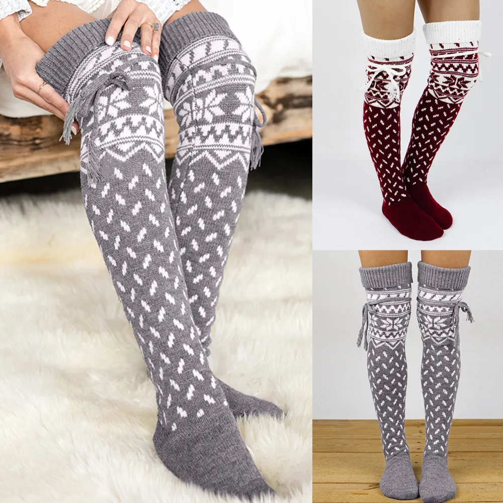 Girls Lovely Autumn Leg Warmers Women Christmas Warm Thigh High Long Stockings Knit Over Knee Socks Xmas Warm Leg Warmer
Girls Lovely Autumn Leg Warmers Women Christmas Warm Thigh High Long Stockings Knit Over Knee Socks Xmas Warm Leg Warmer