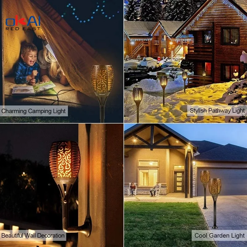 Waterproof Outdoor Flickering Torch Light Landscape Decor Lawn Solar Path Lighting Fire LightsGarden Solar Light Flame LED Lamp
Waterproof Outdoor Flickering Torch Light Landscape Decor Lawn Solar Path Lighting Fire LightsGarden Solar Light Flame LED Lamp