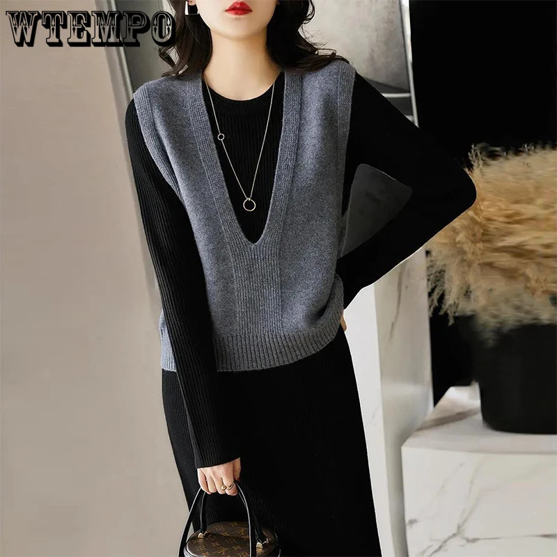 Knitted Pullover Sweater Vest Argyle Women Spring Autumn Loose V Neck Vest Cartoon Fashion Jumpers Woman Uniform Sweaters
Knitted Pullover Sweater Vest Argyle Women Spring Autumn Loose V Neck Vest Cartoon Fashion Jumpers Woman Uniform Sweaters