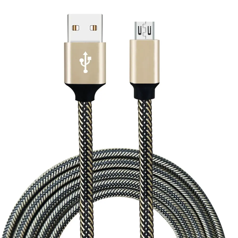 

3A Nylon Braided Fast Charge Rope Micro USB Data Sync Charger Charging Cable for Phone Standard Smart Devices ONLENY
