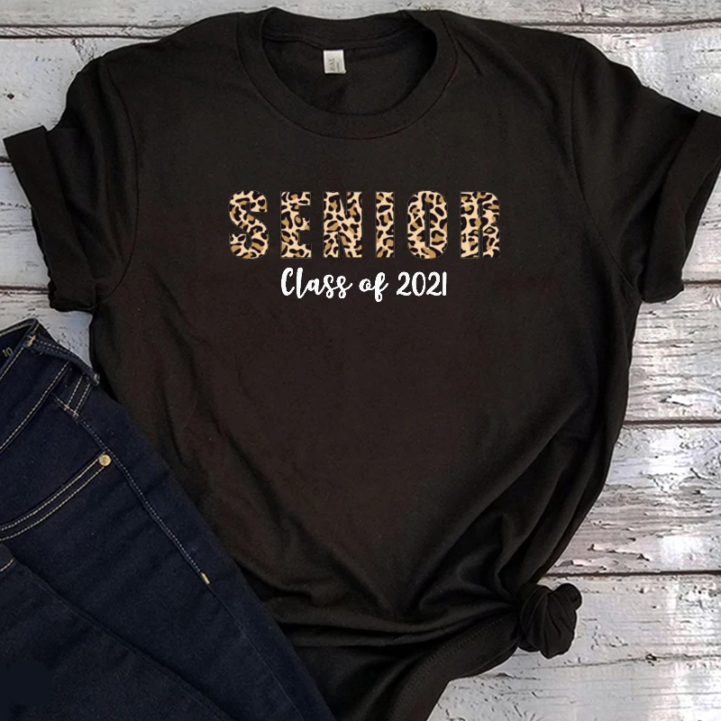 Senior Leopard 202 Tshirt Graphic Tees Graduation Gift Class University Tops Harajuku High School College Girls Tops Black
Senior Leopard 202 Tshirt Graphic Tees Graduation Gift Class University Tops Harajuku High School College Girls Tops Black