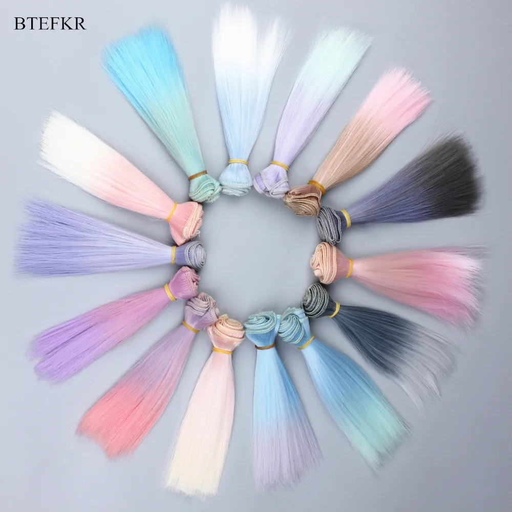 Doll Wig Accessories 1Piece 15*100cm Straight Hair for Dolls High-Temperature Wire BJD 1/3 1/4 1/6 Gradient Color Wig
Doll Wig Accessories 1Piece 15*100cm Straight Hair for Dolls High-Temperature Wire BJD 1/3 1/4 1/6 Gradient Color Wig