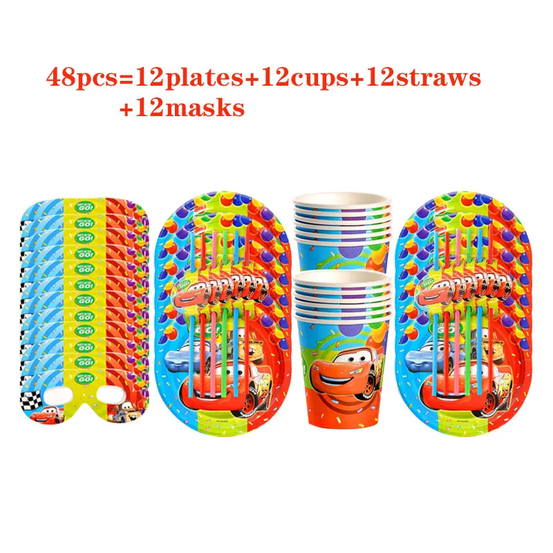 Disney Cartoon Car Lightning McQueen Disposable Cutlery Set Children's Birthday Party Supplies Decorative Plate Napkin Straw Cup
Disney Cartoon Car Lightning McQueen Disposable Cutlery Set Children's Birthday Party Supplies Decorative Plate Napkin Straw Cup