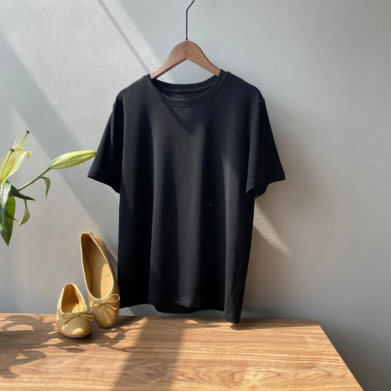 Summer Women Tshirt Fashion Casual T-shirt Pure white black Vogue Tops Lady Leisure Aesthetic Tshirt Female T-Shirt
Summer Women Tshirt Fashion Casual T-shirt Pure white black Vogue Tops Lady Leisure Aesthetic Tshirt Female T-Shirt