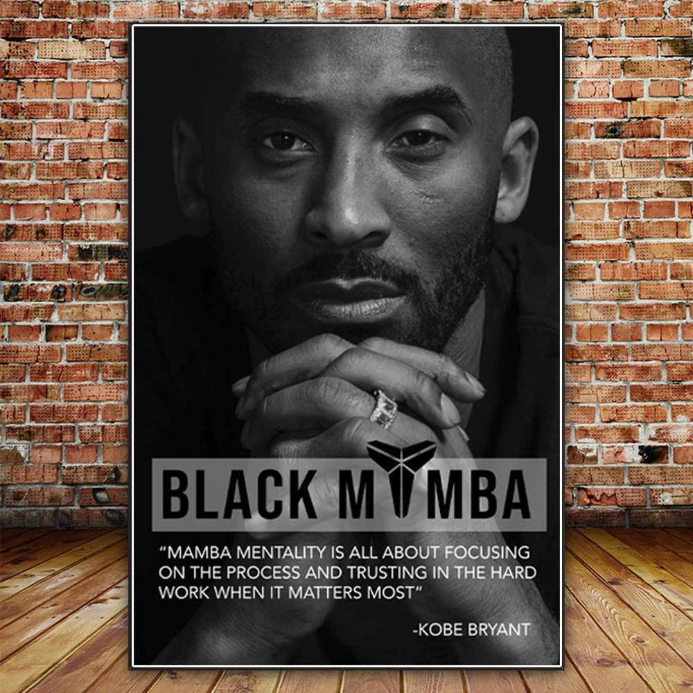 Black White Motivational Poster Famous Basketball Bryant Portrait Canvas Painting Mamba MENTALITY Wall Art Home Room Decoration
Black White Motivational Poster Famous Basketball Bryant Portrait Canvas Painting Mamba MENTALITY Wall Art Home Room Decoration