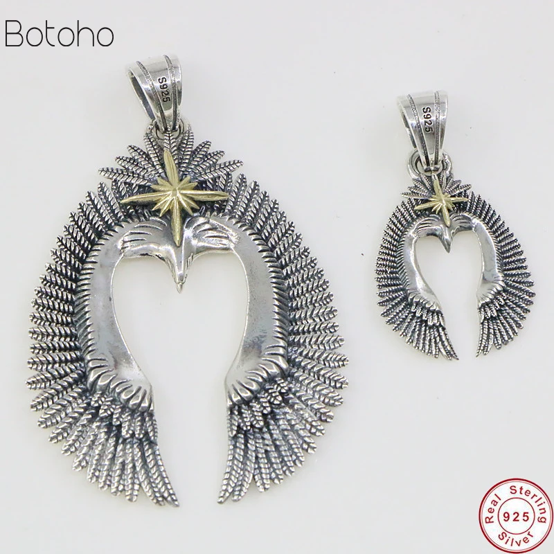 100% S925 Sterling Silver Takahashi Goro Handmade Retro Thai Silver Eagle Pendant Trendy Men And Women Cool Pendant gift
100% S925 Sterling Silver Takahashi Goro Handmade Retro Thai Silver Eagle Pendant Trendy Men And Women Cool Pendant gift