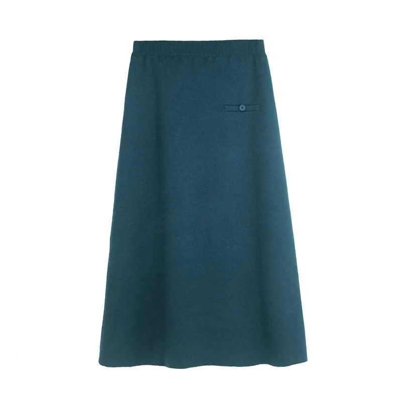 Korean Faldas De Mujer High Waist Slim Fit Jupe New Fashion Saia A-line Solid Color Temperament Knitted Skirts for Women W110
Korean Faldas De Mujer High Waist Slim Fit Jupe New Fashion Saia A-line Solid Color Temperament Knitted Skirts for Women W110