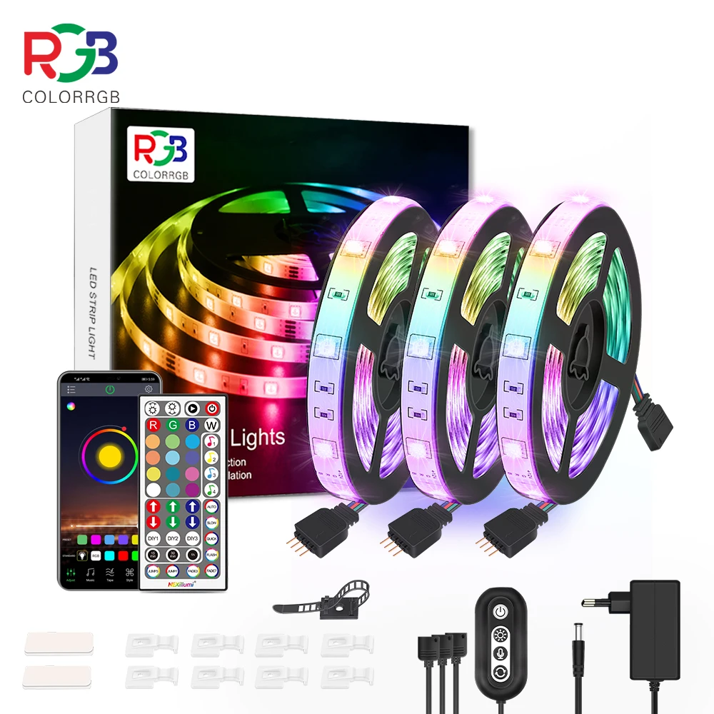 LED Light Strip, Music Sync, 44 key remote control, bluetooth phone app Control for Party tv Christmas decorations
LED Light Strip, Music Sync, 44 key remote control, bluetooth phone app Control for Party tv Christmas decorations