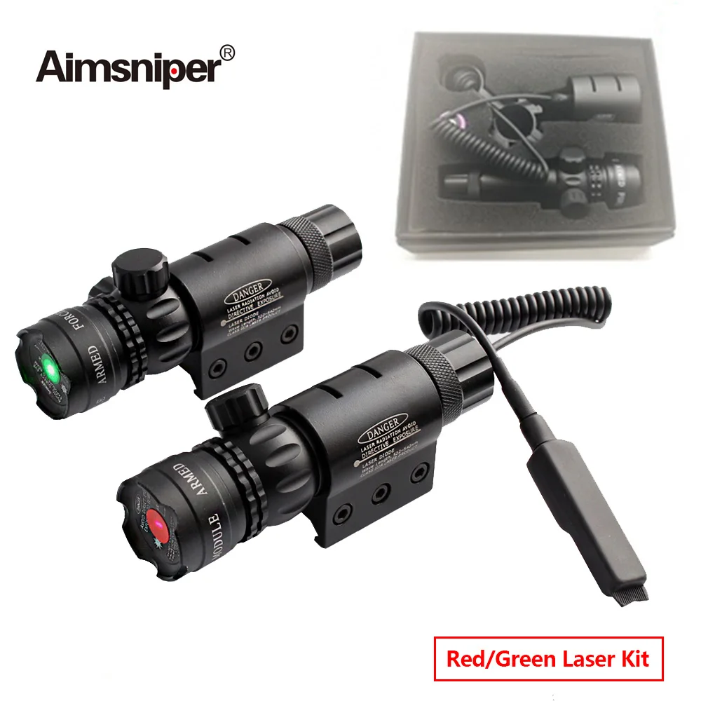 Охотничий красный зеленый лазер для оружия тактический Водонепроницаемый