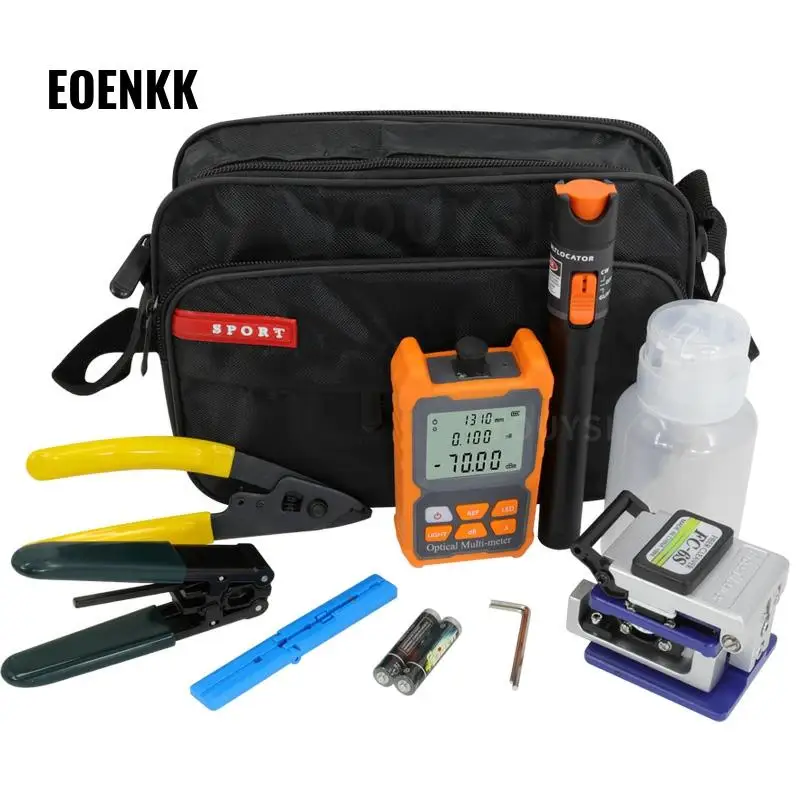 8pcs/set FTTH Fiber Optic Tool Kit with Fiber Cleaver Optical Power Meter Visual Fault Lcator 5km/10km/20km/30km
8pcs/set FTTH Fiber Optic Tool Kit with Fiber Cleaver Optical Power Meter Visual Fault Lcator 5km/10km/20km/30km