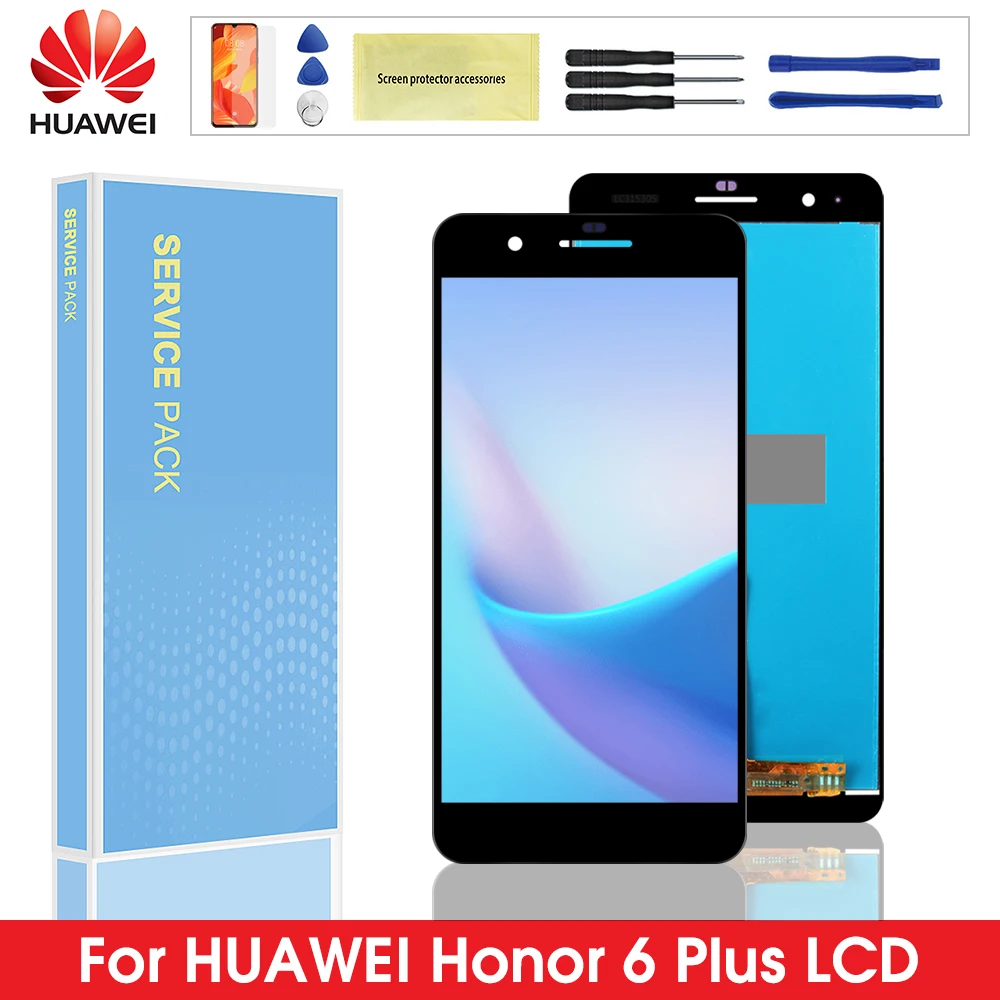 Huawei 5 ''lcd для huawei honor 6 Plus lcd кодирующий преобразователь сенсорного экрана в