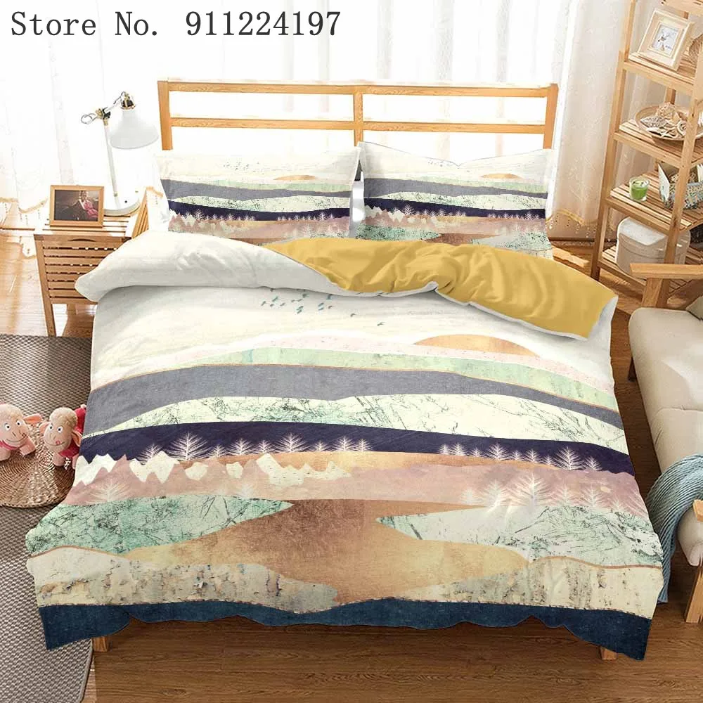 2/3 Piece Landscape Bedding Set 3D Oil Printing Duvet Cover For Bedroom Microfiber Cover Single Double Queen King Quilt Cover
2/3 Piece Landscape Bedding Set 3D Oil Printing Duvet Cover For Bedroom Microfiber Cover Single Double Queen King Quilt Cover