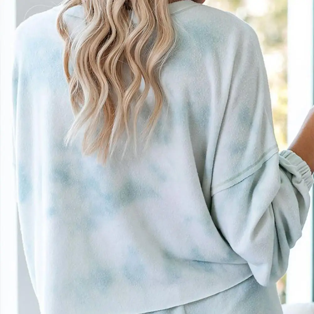 Skin-friendly Casual Long Sleeve Drawstring Lounge Sleepwear Lady Homewear Set Tie Dye Print for Party
Skin-friendly Casual Long Sleeve Drawstring Lounge Sleepwear Lady Homewear Set Tie Dye Print for Party