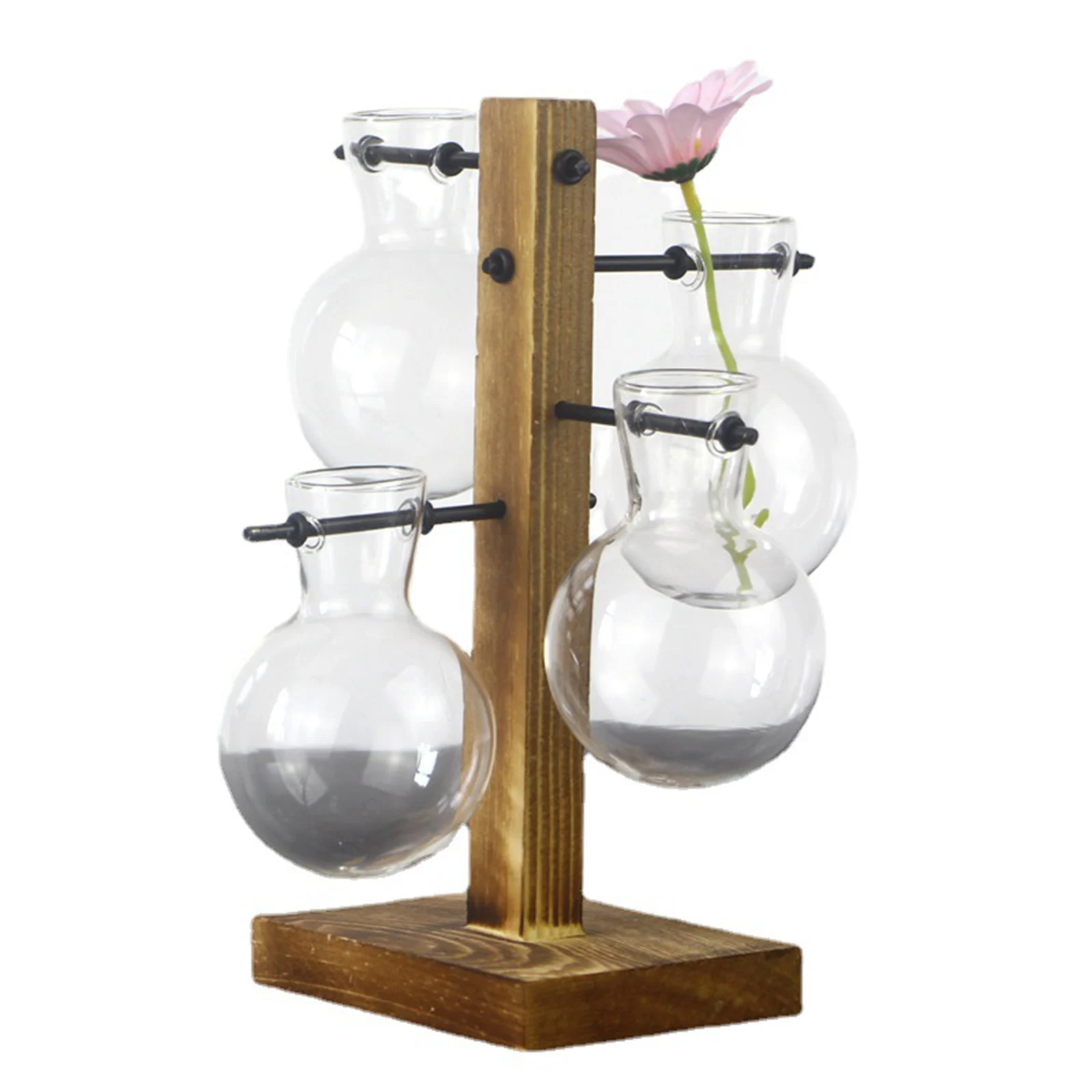 Glass Test Tube Flower Vase 4 Test Tubes Glass Planter Terrarium Flower Vase with Wooden Holder Glass Planter Terrarium Planter
Glass Test Tube Flower Vase 4 Test Tubes Glass Planter Terrarium Flower Vase with Wooden Holder Glass Planter Terrarium Planter