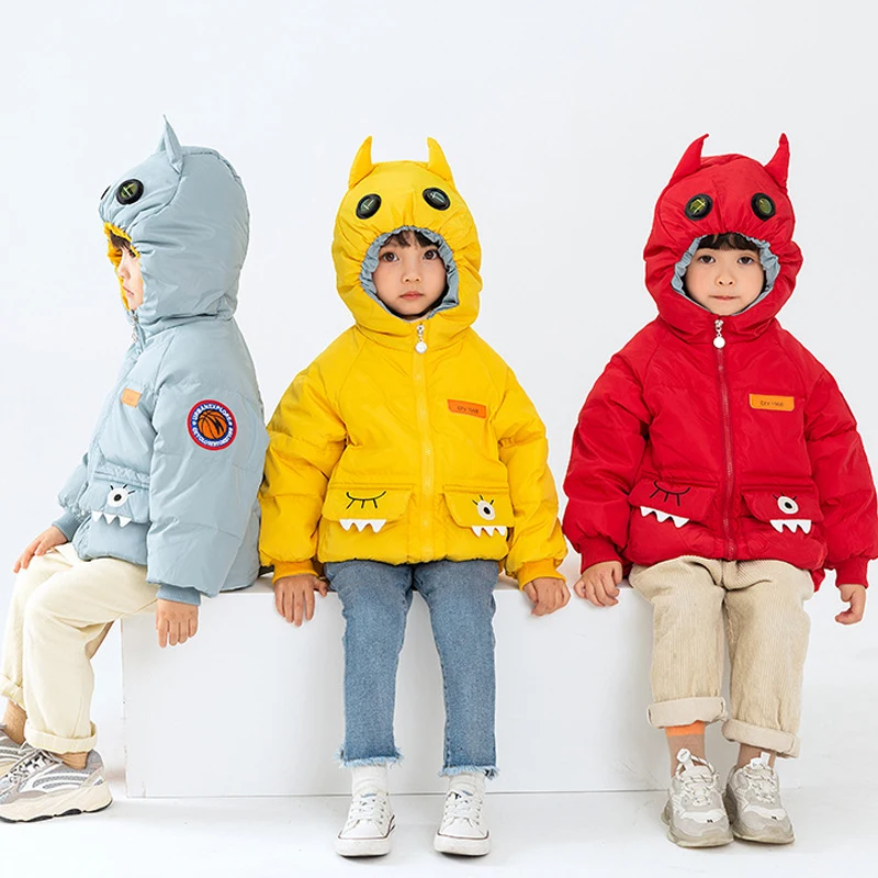 2020 Autumn Thick Warm Hooded Down Jacket For Girls Cute Dinosaur Children's Winter Clothes Casual Loose Baby Boys Caot 1-6 Year
2020 Autumn Thick Warm Hooded Down Jacket For Girls Cute Dinosaur Children's Winter Clothes Casual Loose Baby Boys Caot 1-6 Year