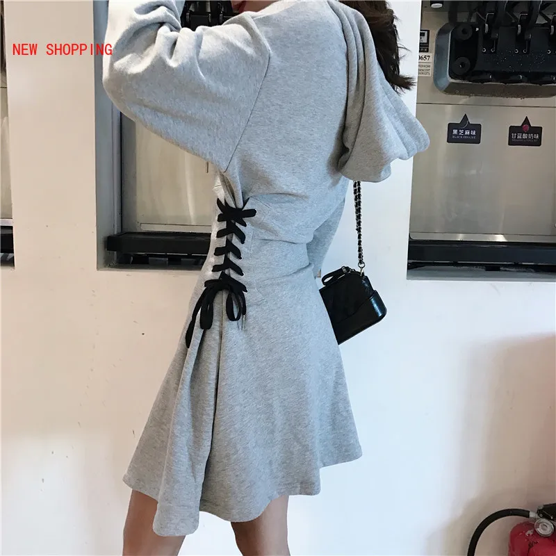 Autumn Tracksuit Lace Up Adjustable Tie Bow Waist Slim Hooded Dress Women Fitness Sweatshirt Sport Dress Female Elegant Tops New 
Autumn Tracksuit Lace Up Adjustable Tie Bow Waist Slim Hooded Dress Women Fitness Sweatshirt Sport Dress Female Elegant Tops New