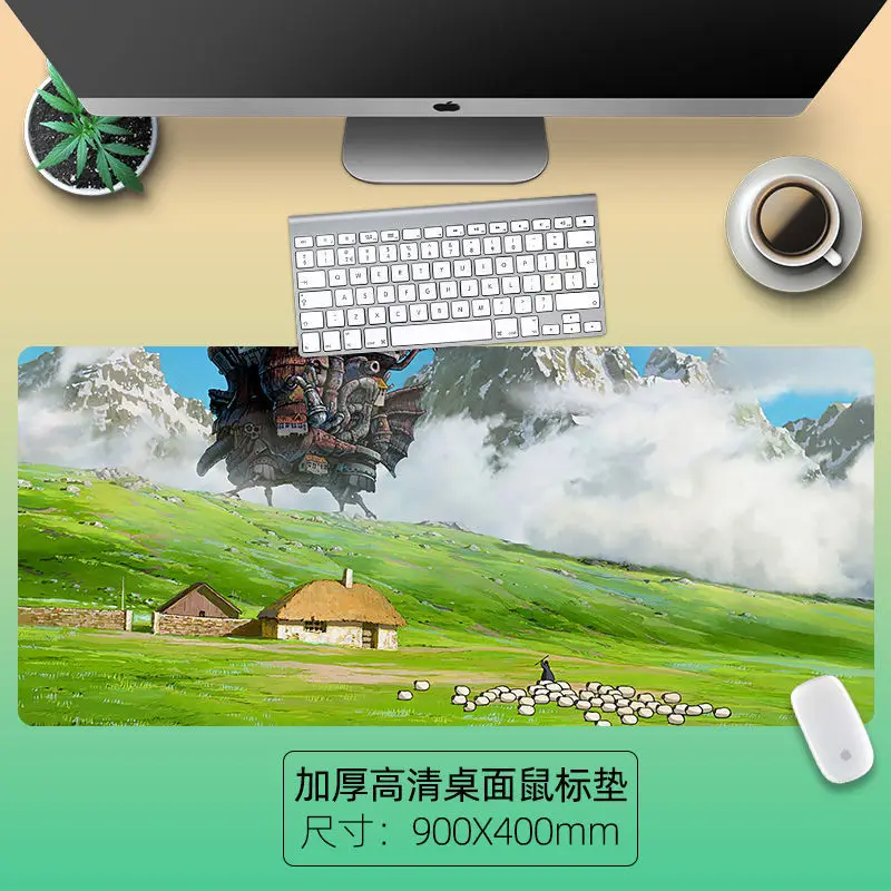 NEW 90x40cm Howl's Moving Castle Anime cute mouse pad Large Deskpad Office Computer Keyboard Pad Green Landscape mousepad
NEW 90x40cm Howl's Moving Castle Anime cute mouse pad Large Deskpad Office Computer Keyboard Pad Green Landscape mousepad