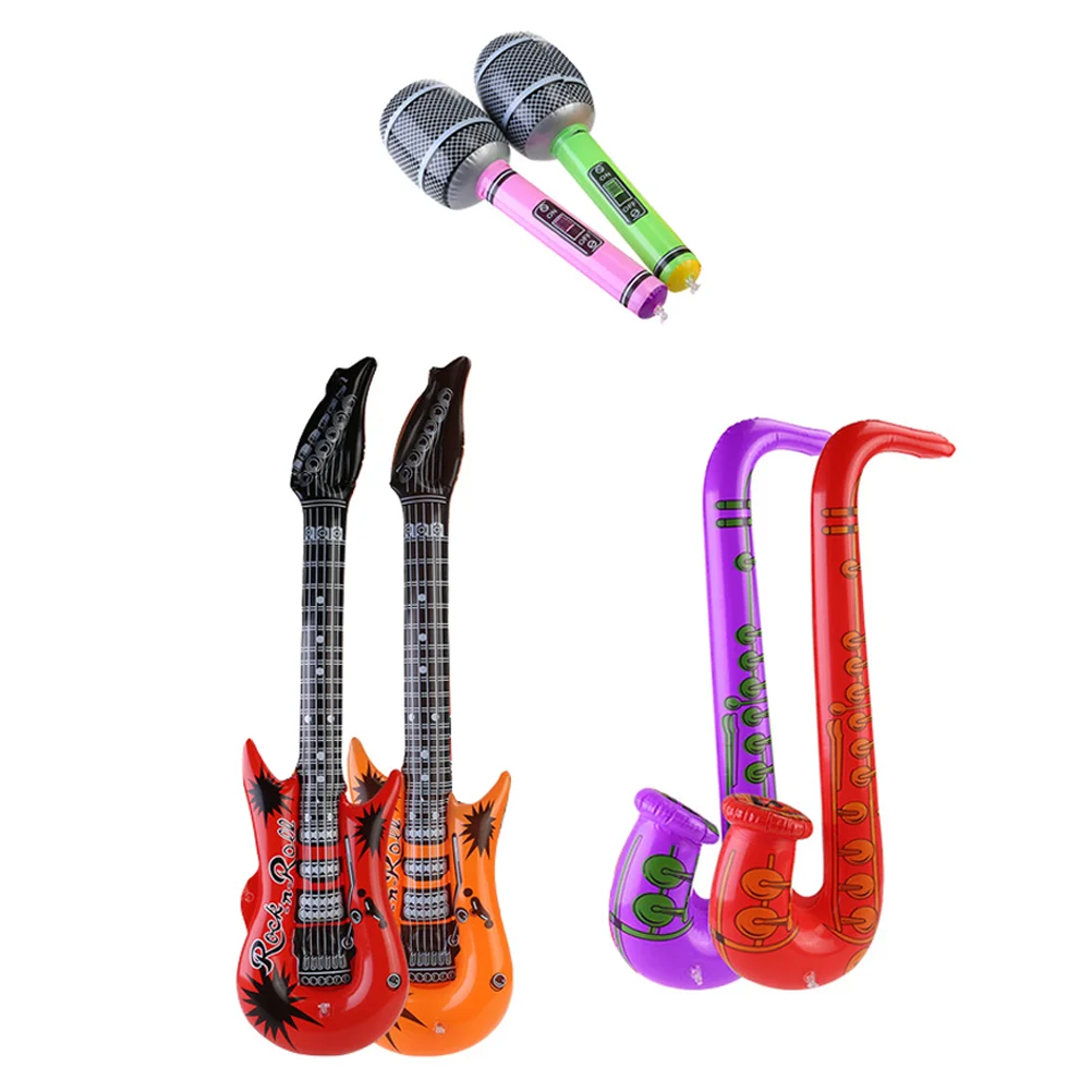 Надувной инструмент 6 шт., надувной гитара, саксофон, микрофон, часть, реквизит для украшения концервечерние (2 шт. 95 см, гитара +
Надувной инструмент 6 шт., надувной гитара, саксофон, микрофон, часть, реквизит для украшения концервечерние (2 шт. 95 см, гитара +