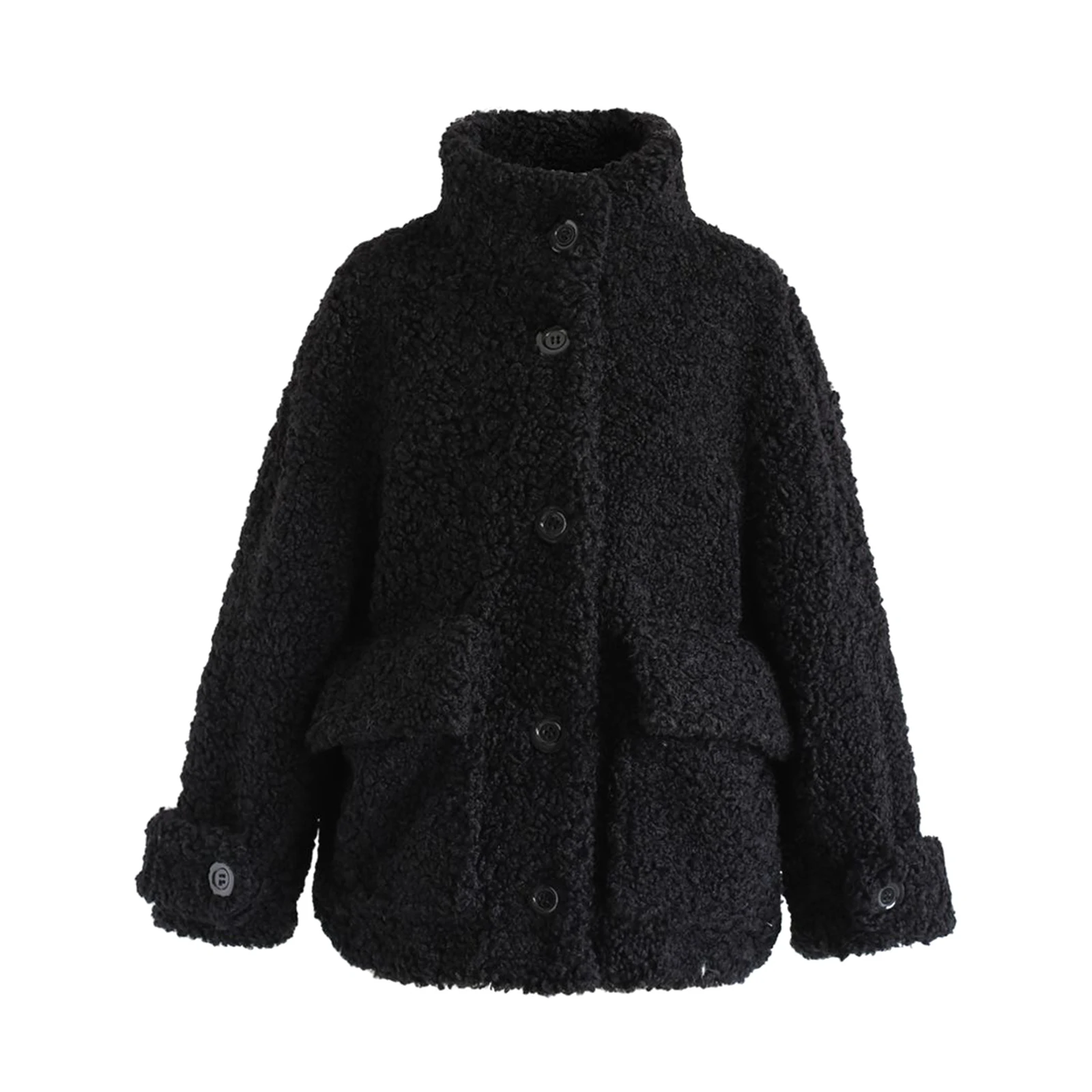 Women's Candy Color Woolen Clothing, Long Sleeve Stand Collar Topcoat, Loose Button Pocket Coat Loose fur coat
Women's Candy Color Woolen Clothing, Long Sleeve Stand Collar Topcoat, Loose Button Pocket Coat Loose fur coat