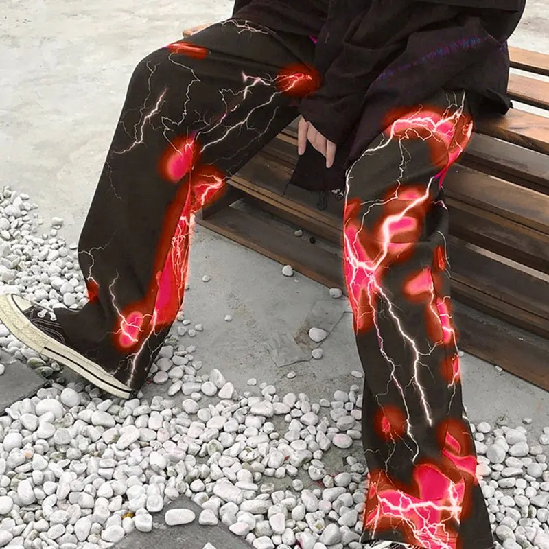 MoneRffi Y2k Men's Pants Dark Street Retro Lightning Casual Pants Loose Wide Leg Trousers Tide Male Cloth Hip Hop Joggers Pants
MoneRffi Y2k Men's Pants Dark Street Retro Lightning Casual Pants Loose Wide Leg Trousers Tide Male Cloth Hip Hop Joggers Pants