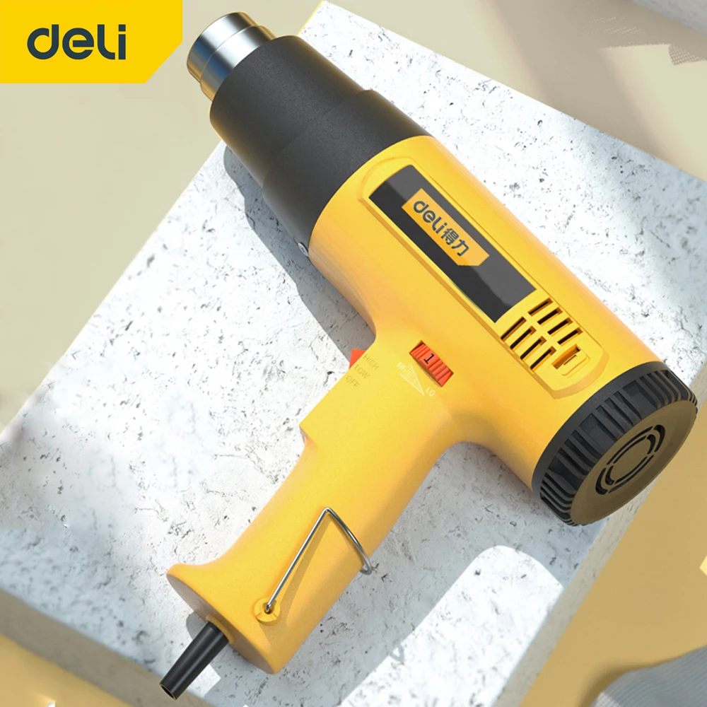DELI Hot Air Gun Car Film Baking Gun Adjustable Wind Speed and Temperature Hot Air Tube Film Blowing Machine File Power Tool
DELI Hot Air Gun Car Film Baking Gun Adjustable Wind Speed and Temperature Hot Air Tube Film Blowing Machine File Power Tool